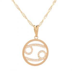 Colar Signo de Câncer Dourado