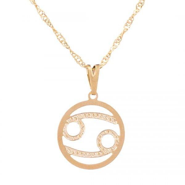 Colar Signo de Câncer Dourado
